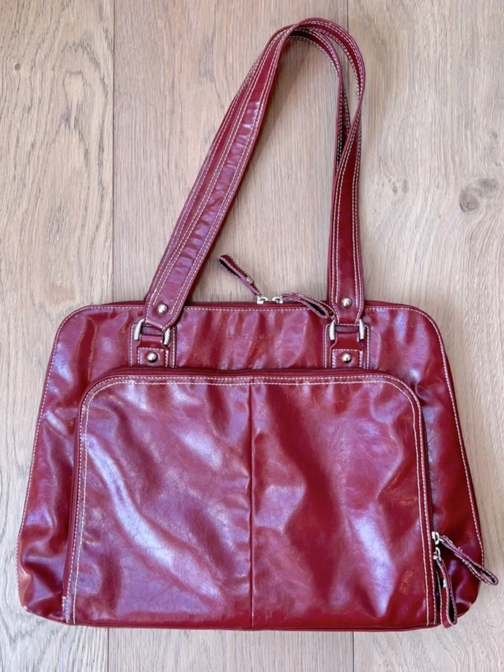 SAMSONITE Burgundy Red Laptop Tote Work Teacher Travel Organizer Bag Fits 16.5”